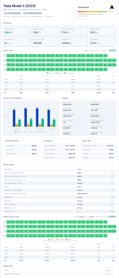 Battery test report